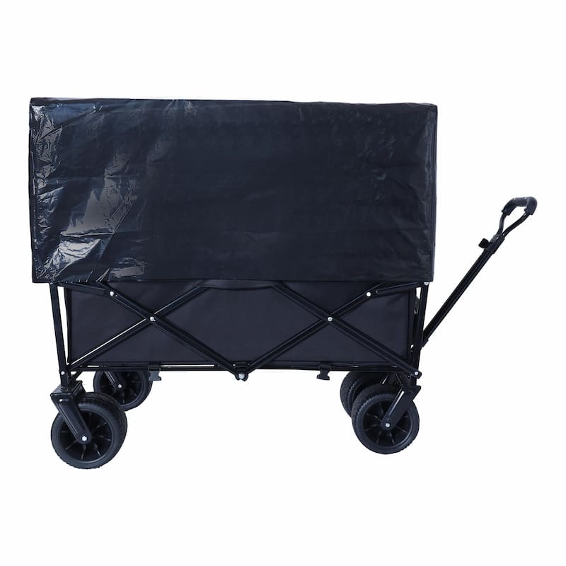 440lbs Collapsible Foldable Wagon Cart - Beach Wagon, Utility Cart, Grocery Cart