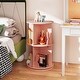 preview thumbnail 7 of 16, MDF Kids Rotating Bookshelf 8 Compartments 360-degree Swivel with Bunny Baffles - 16" L x 16” W x 25.5" H