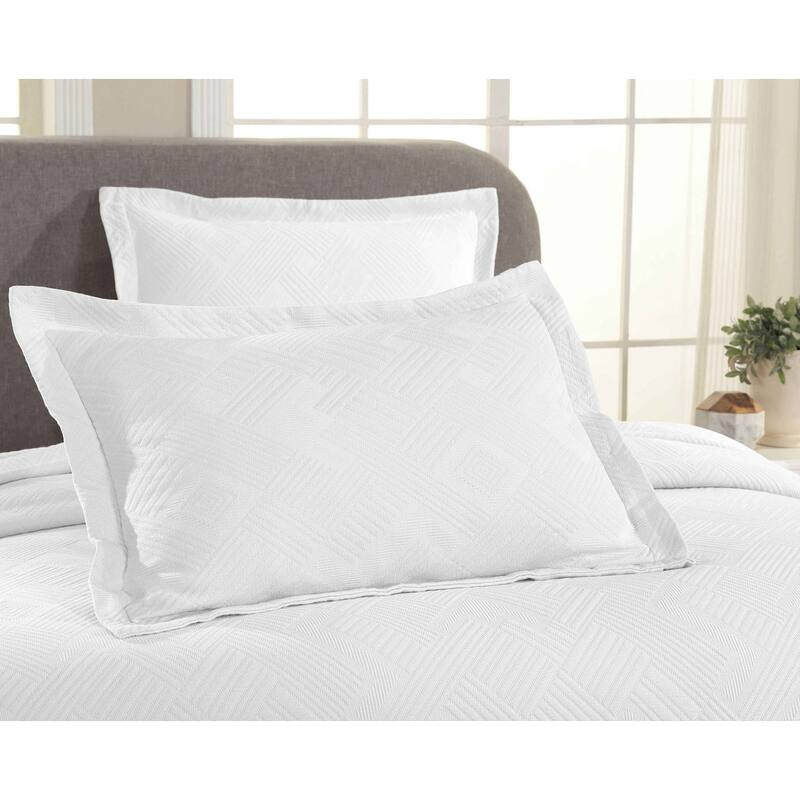 Superior Geometric Fret Cotton Decorative Bedspread Set