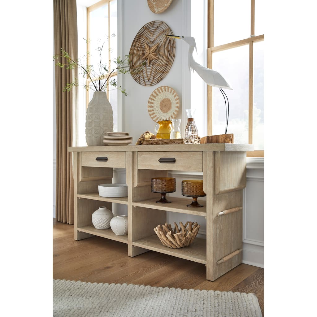 Salt Life Home Sunset Cove Sanibel Brown Server - 68''W x 18''D x 36''H