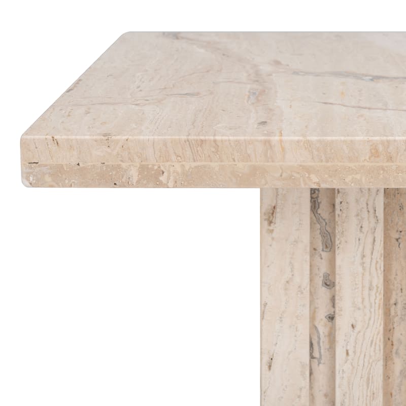 SAFAVIEH Couture Izzat Square Marble Accent Table - 21 In W x 21 In D x 12 In H - 21"W x 21"D x 12"H