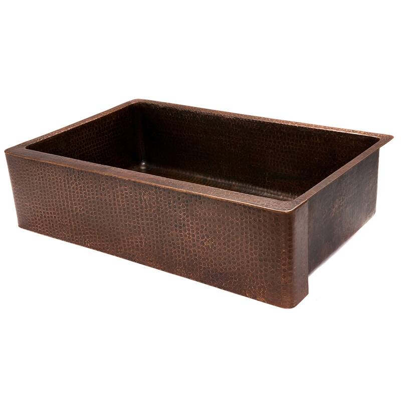 35-in Hammered Copper Apron Front Single Basin Kitchen Sink (KASDB35229)
