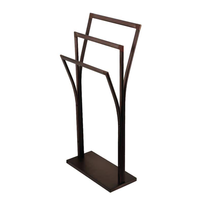 Edenscape Freestanding Y-Style Towel Rack in Brushed Nickel - Oil Rubbed Bronze