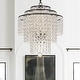 preview thumbnail 6 of 5, Arielle Crystal 18" wide Bronze Chandelier - 18'' W x 20.36'' H