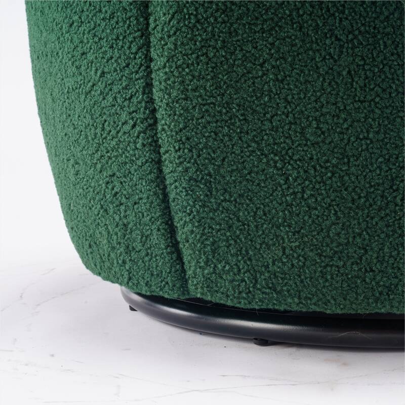 Teddy Fabric Swivel Accent Armchair Barrel Chair