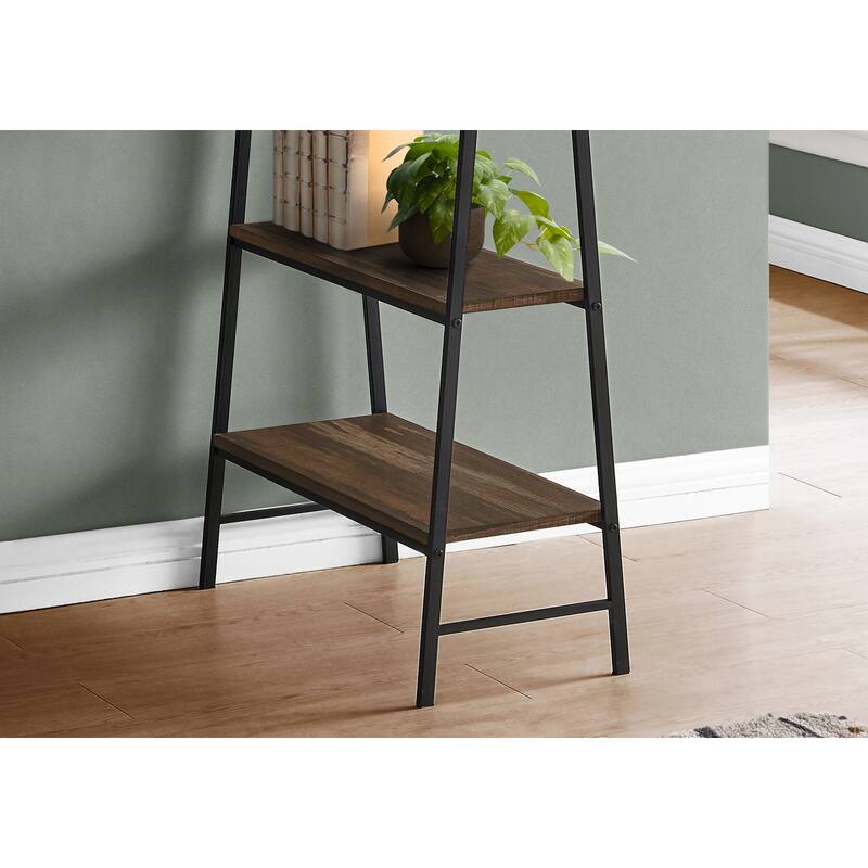 Computer Desk, Home Office, Laptop, Storage Shelves, 48"l, Work, Brown Laminate, Black Metal, Contemporary - Brown