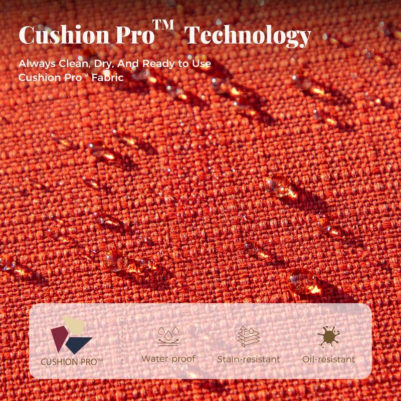 MAISON ARTS 4-Seat Patio Conversation Sets with 2 Rocking Sofa Chairs, 1 Loveseat Sofa and 1 Coffee Table