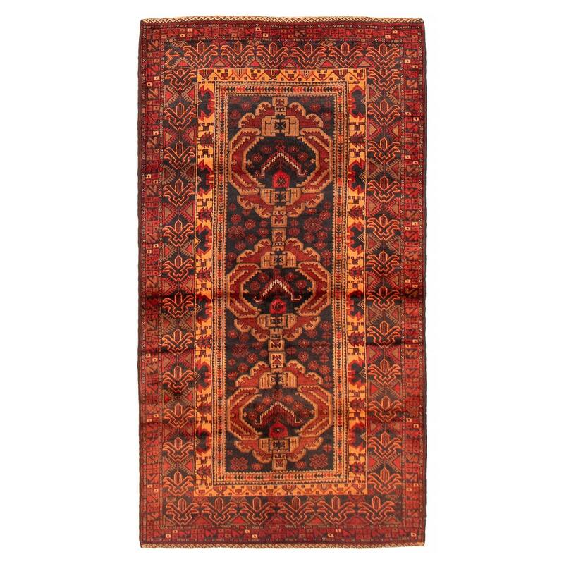 Teimani Black, Red Rug 3'6" x 6'8" - 3'6 x 6'8 - Black/ Red - 3'6 x 6'8