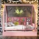 preview thumbnail 1 of 19, Full Size House Bed with Trundle and Shelf Pink