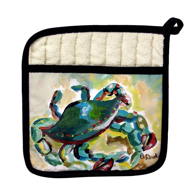 Colorful Crab Pot Holder - 9x9