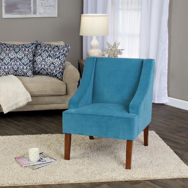 Turquoise velvet accent chair deals