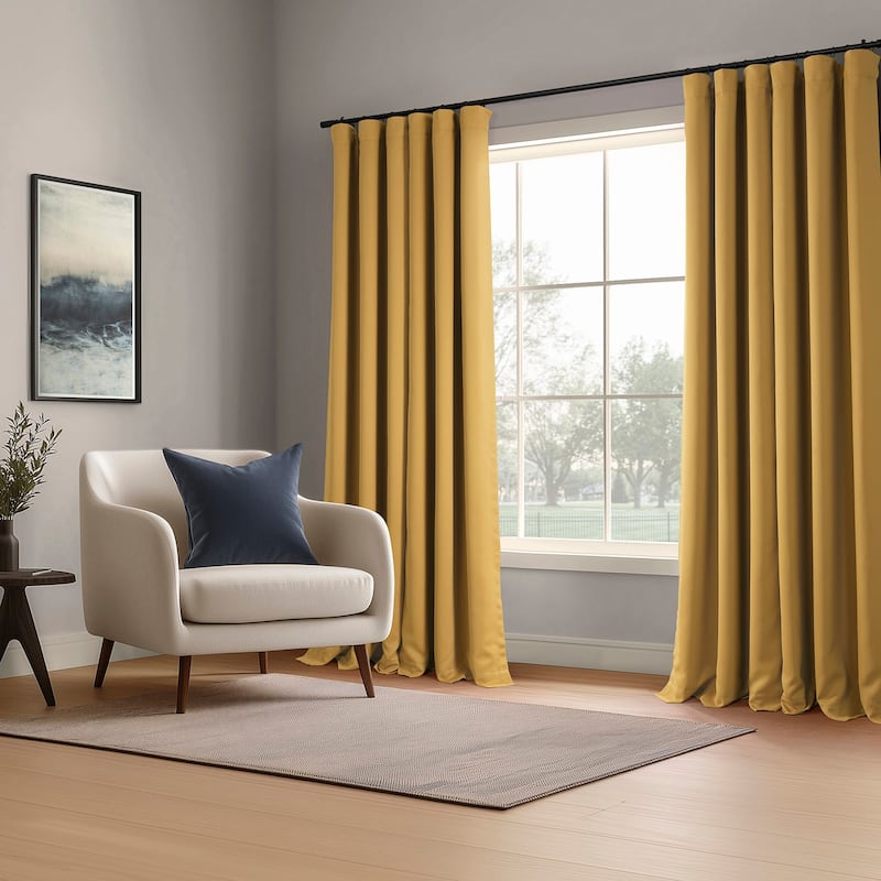 Exclusive Fabrics Room Darkening Curtains for Bedroom & Living Room Curtains - Window Drapes (2 Panels).