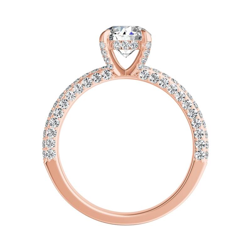 Auriya 14k Gold Unique 1 1/3cttw Double Edged Pave Diamond Engagement Ring (G-H, VS1-VS2)