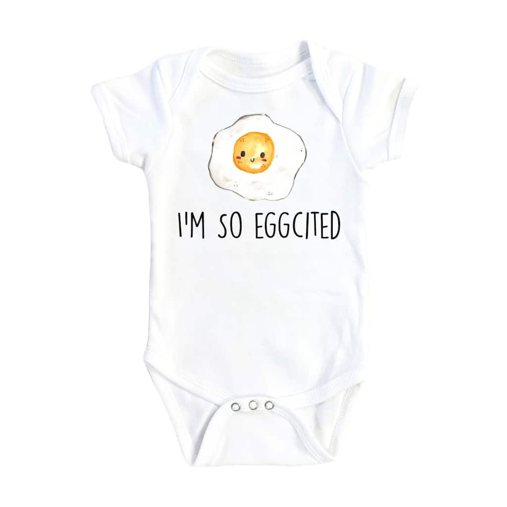 Egg Excited - Baby Boy Girl Clothes Infant Bodysuit Funny Cute Newborn