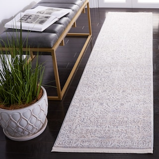 SAFAVIEH Marmara Carrol Medallion Rug - Beige/Grey Blue - 2' x 8'