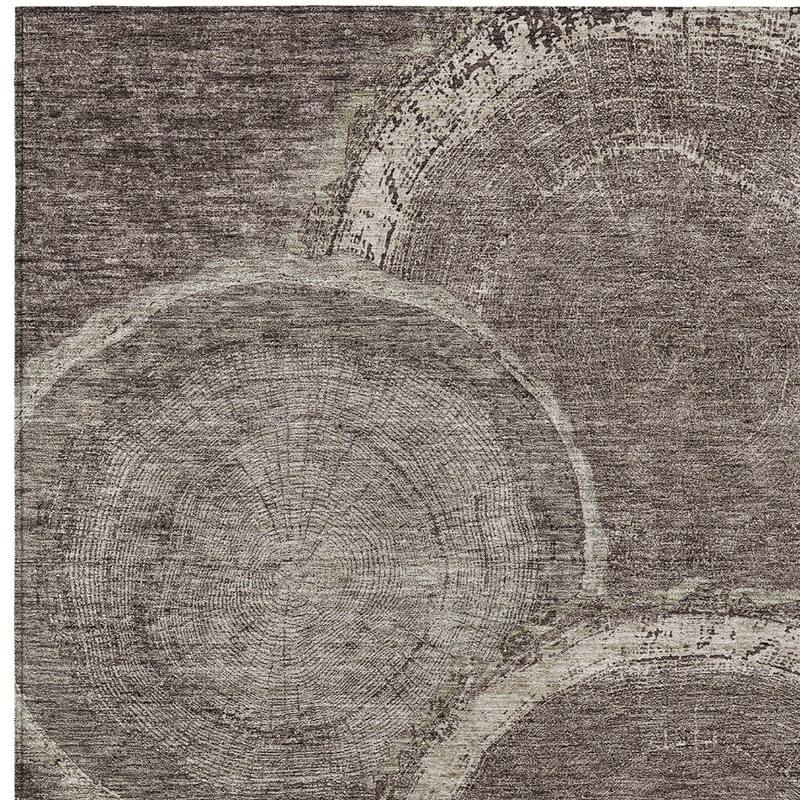 HomeRoots Faux Bois Transitional Rectangle Outdoor Rug