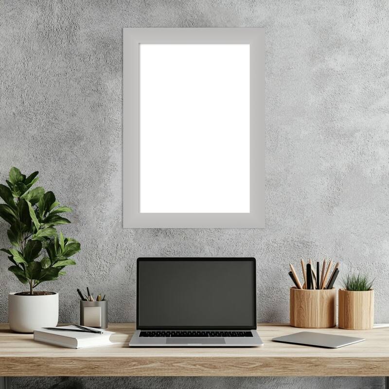 Amanti Art Low Luster Silver Framed Dry Erase Magnetic Board