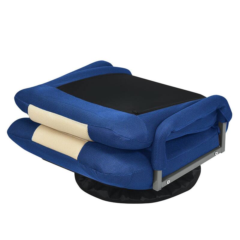 360-Degree Swivel Gaming Floor Chair with Foldable Adjustable Backrest