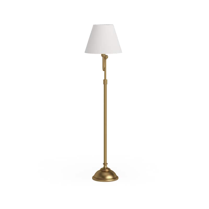 Wellesley Blackened Bronze Floor Lamp with Empire Shade