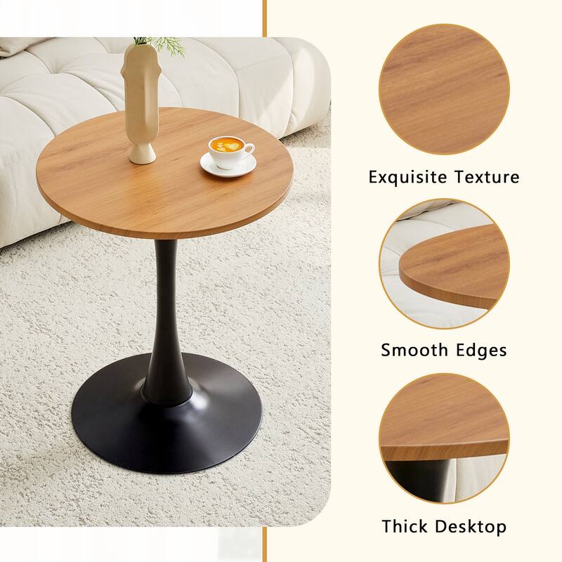 Round Tulip Dining Table, Kitchen Table with Thickened Tabletop, Bistro Table Circle Table Coffee Table