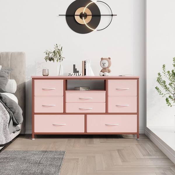 large long dresser Venice White Oak getting dressed WAMPAT White Dresser for Bedroom,