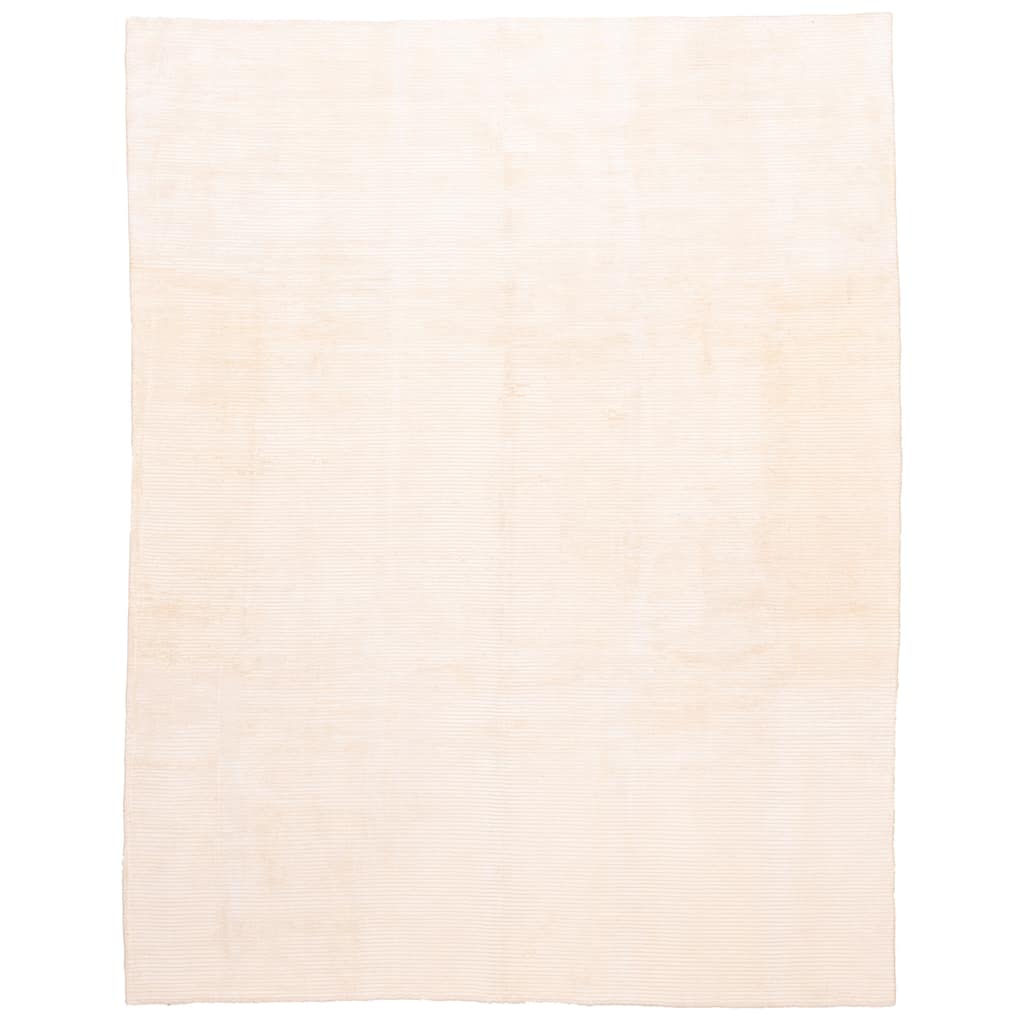 ECARPETGALLERY Hand-knotted Loreto Cream Viscose Rug - 8'0 x 10'1