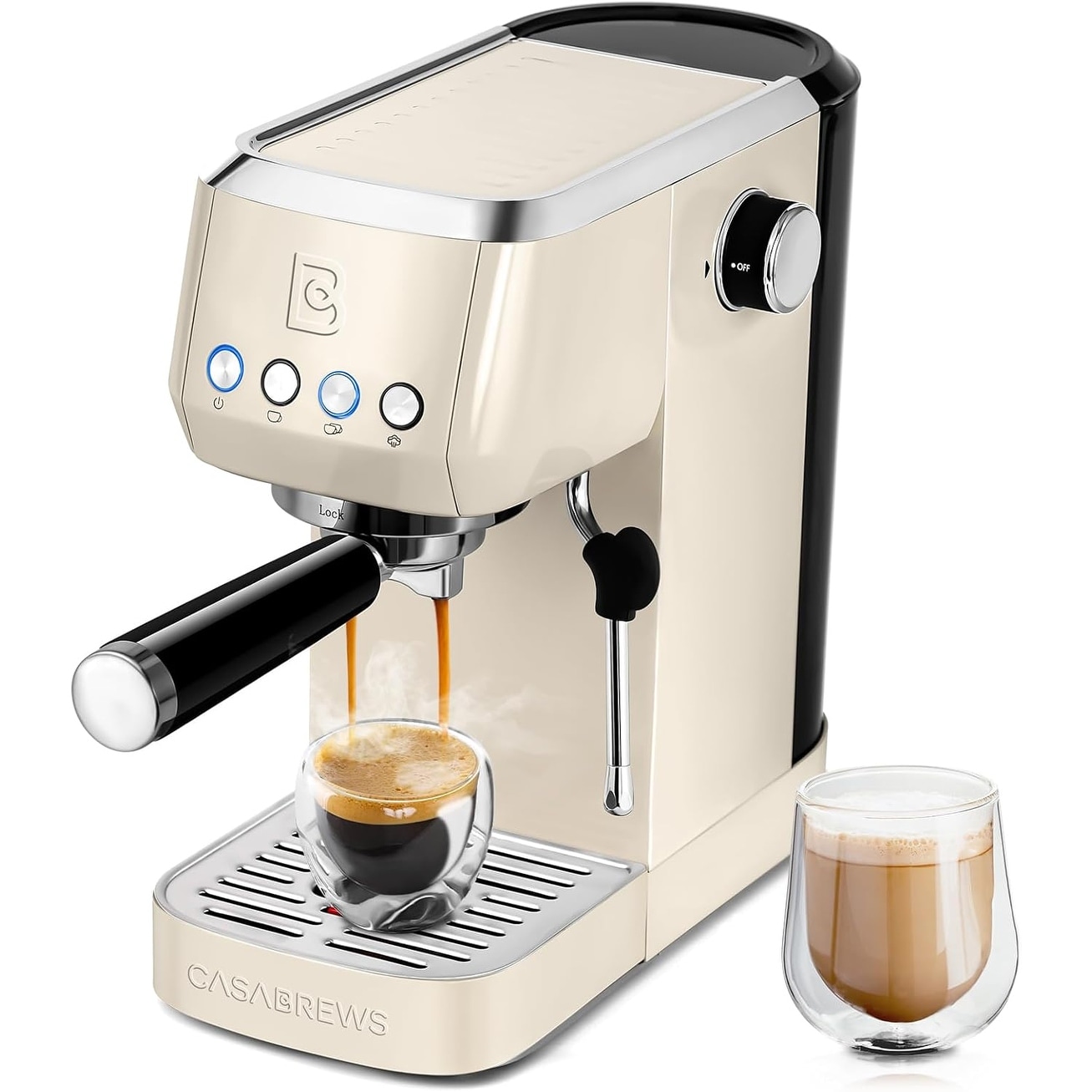 Casabrews 20-Bar 2-in-1 Professional Espresso Coffee Machine