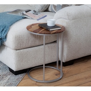 Union Solid Wood and Metal C-Table