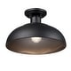 preview thumbnail 11 of 13, Levitt 13.625" Wide 1-Light Natural Black Outdoor Semi-flush