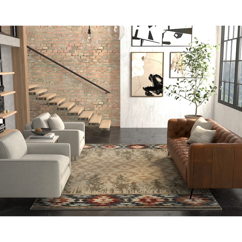 Porch & Den Pines Ivory Bear Rug