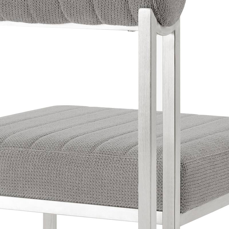 Anastasia Modern Upholstered Metal Dining Chairs - Set of 2