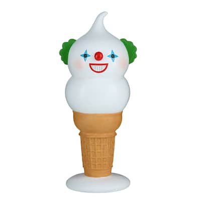 National Tree Company 14" I-Scream Cone, Creepy Clown Halloween Tabletop Decoration - 14 in