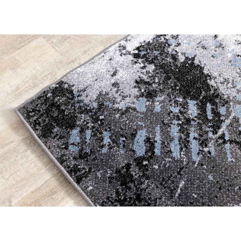 Dayton Collection - Blue/Grey Abstract Rug