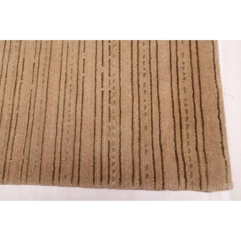 ECARPETGALLERY Hand-knotted Opulence Tan Silk, Wool Rug - 8'2 x 12'5