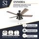 preview thumbnail 5 of 15, 52" The Gray Barn Stormy Grain Aged Bronze Farmhouse LED Ceiling Fan
