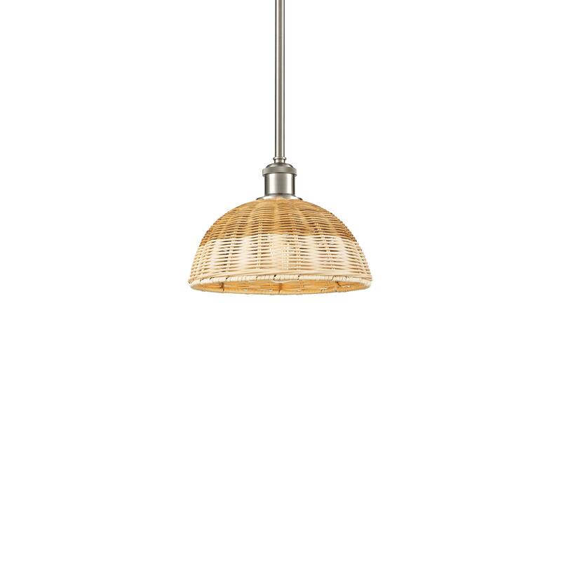 Innovations Lighting 516-1S-8-9 Bristol Natural II Pendant Bristol - Brushed Satin Nickel / Natural