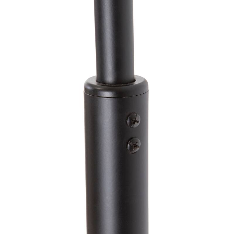 Q-Max Modern 81" Tall Standing Adjustable Arched Floor Lamp with Double Drum Shade and Marble Base