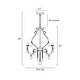 preview thumbnail 7 of 11, Antique Black 5-Light Candle Style Chandelier with Crystal