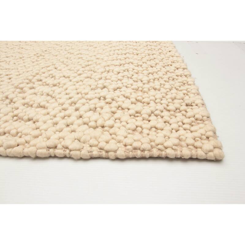 ECARPETGALLERY Braid weave Sienna Cream Wool Rug - 5'3 x 7'7