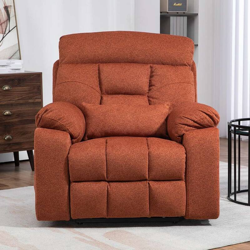 Upgraded Flagship 4-Motor Independent Control Oversized 180° Lay Flat Chenille Power Lift Recliner Chair