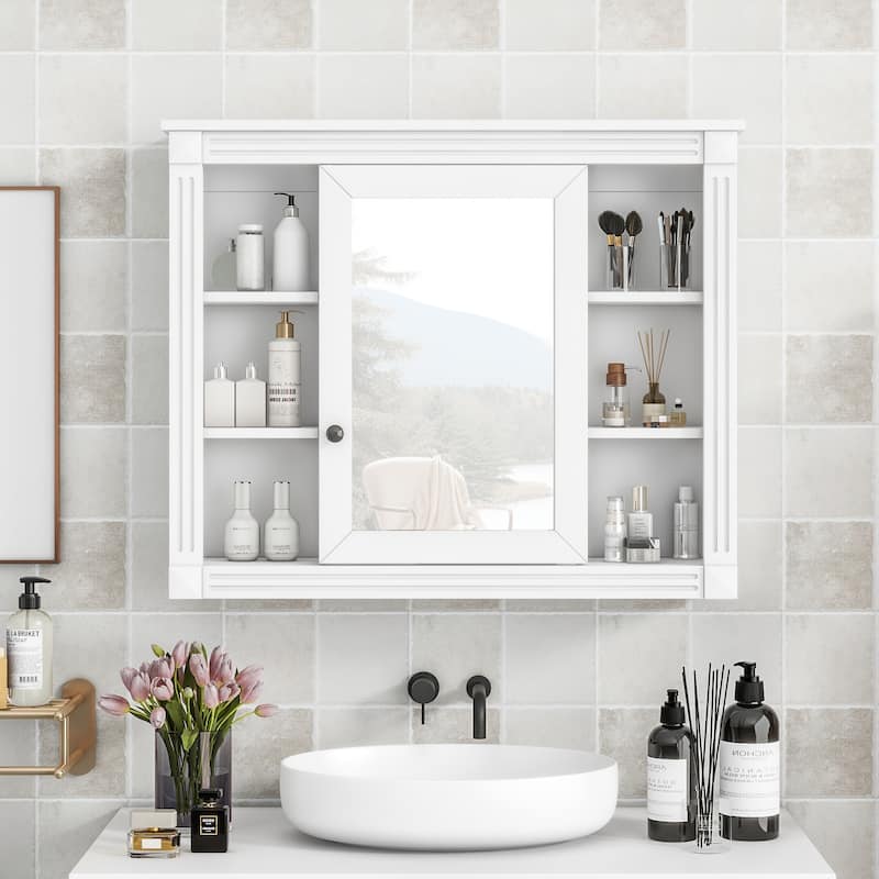 35'' x 28'' Wall Mounted Bathroom Medicine Cabinet - 35" x 7" x 29"
