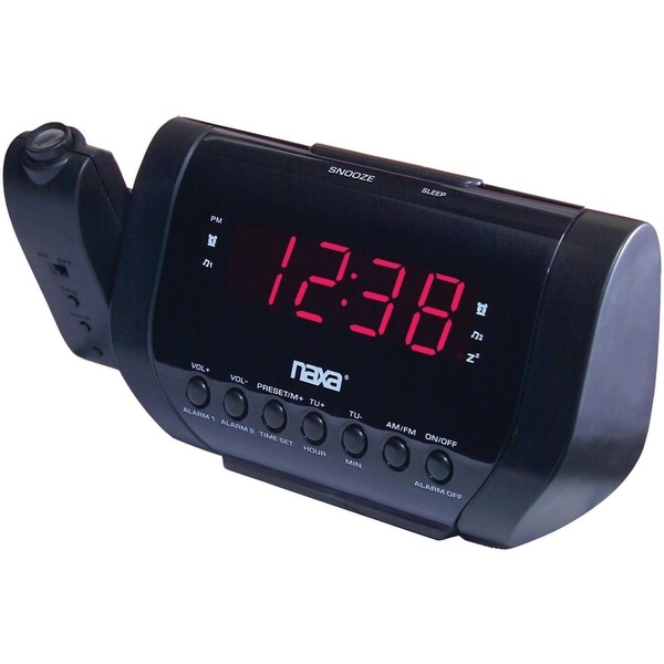 Naxa NAXNRC173B Projection Dual Alarm Clock