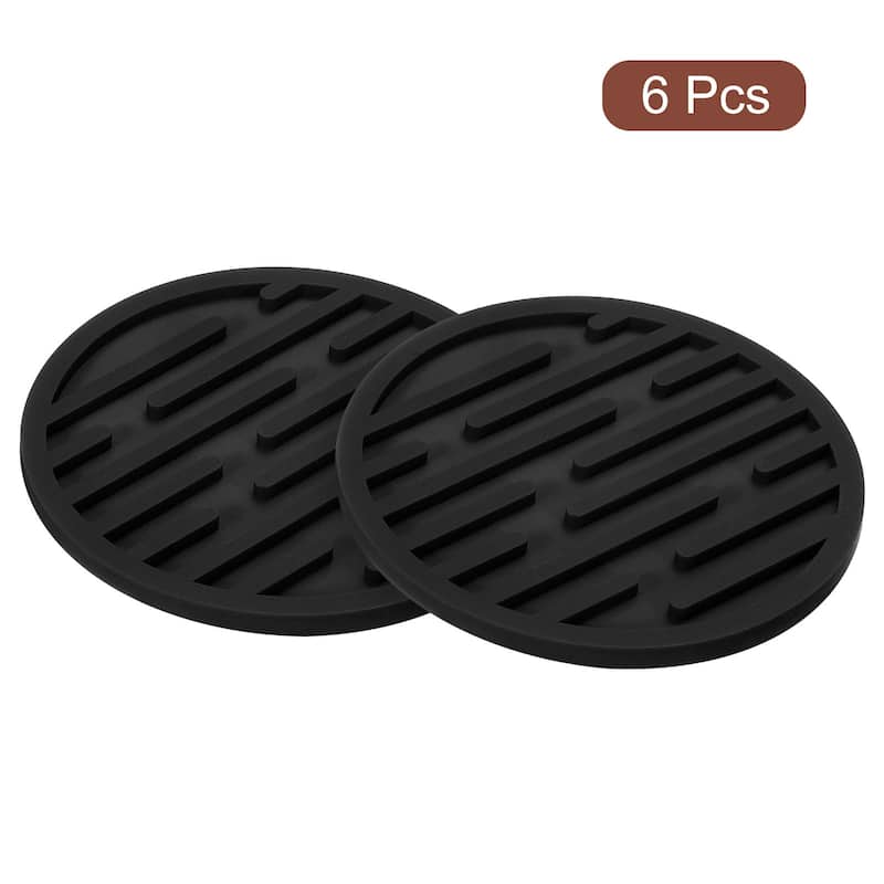 Drink Coasters, 6pcs Silicone Coasters for Drinks for Bar Club Office