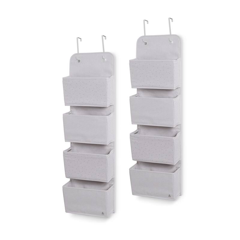 2-Pack Over the Door Storage Organizer with 4 Pockets