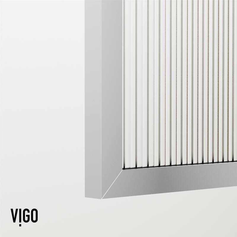 VIGO Meridian 34" W x 74" H Framed Fixed Shower Screen
