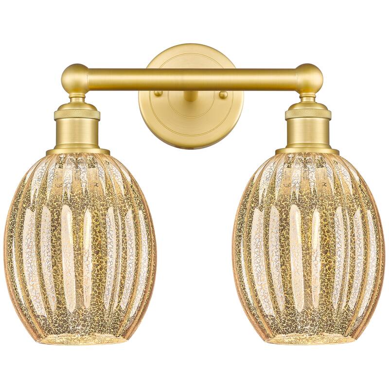 Innovations Lighting Endless Possibilities Edison - Preston - 2 Light 15" Bulb Shade Bath Vanity Light - Mercury/Satin Gold
