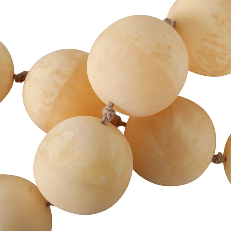 Resin Modern Decorative Beads with Jute Detailing and Textured Accents