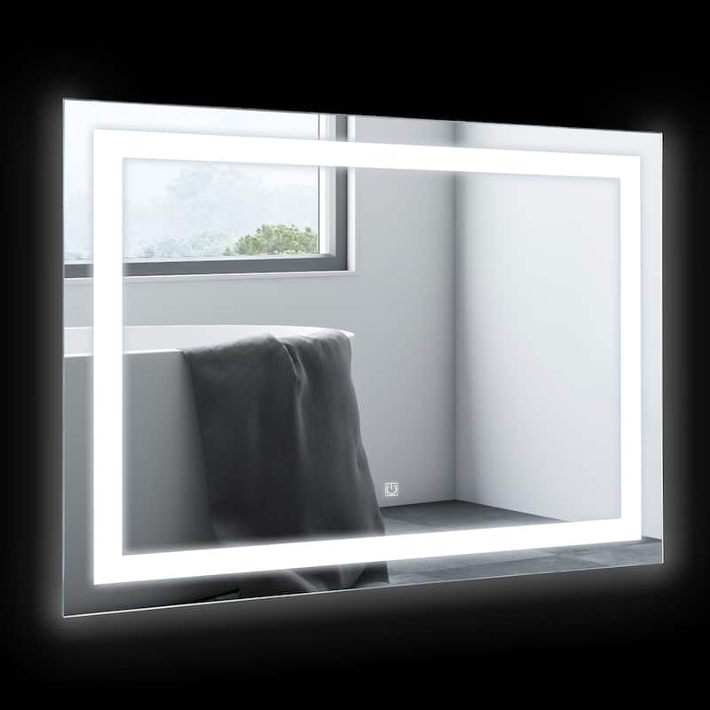 32" x 24" LED Illuminated Bathroom Mirror with Dimmable Memory Touch