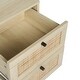 preview thumbnail 27 of 28, Rattan Nightstand Bedside Table with Rattan Drawers