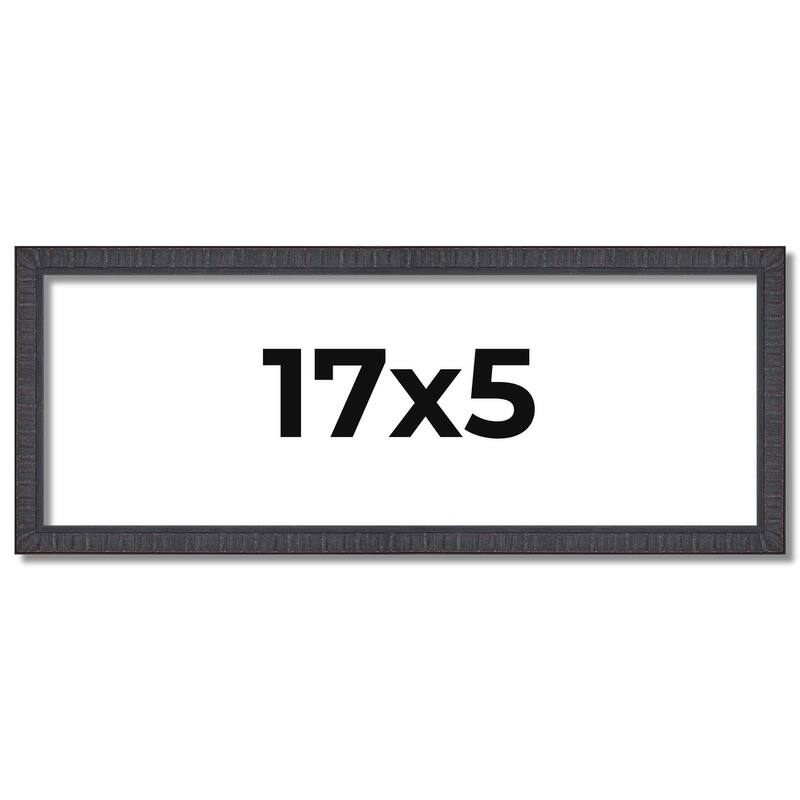 17x5 Frame Brown Solid Wood Picture Frame - Complete Modern Photo